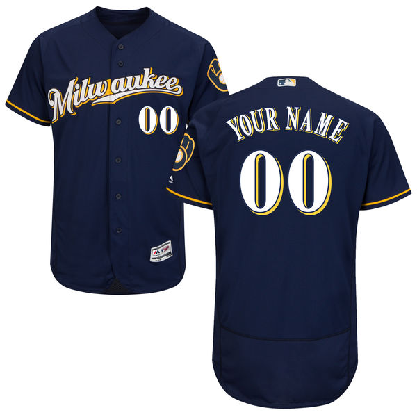 Men's Milwaukee Brewers Flex Base Custom Jersey MLBC0105